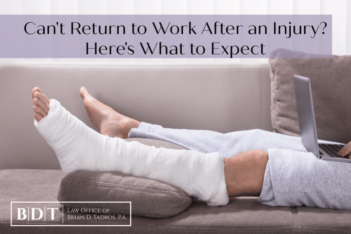 Can't return to work after an injury? Here's what to expect.