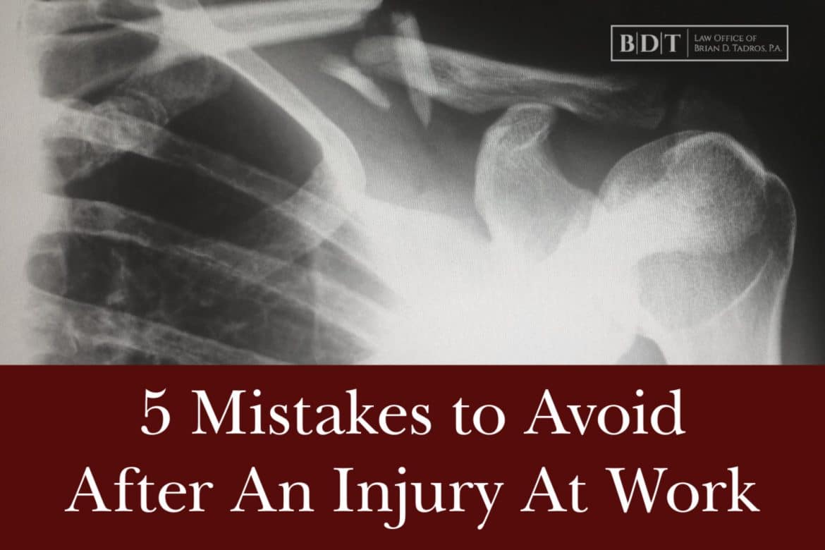 5 Mistakes to Avoid After an Injury At Work